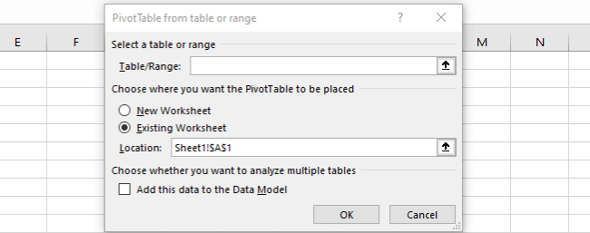 Create a pivot table in Excel. 