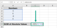 How to Get Absolute Value in Excel With the ABS Function