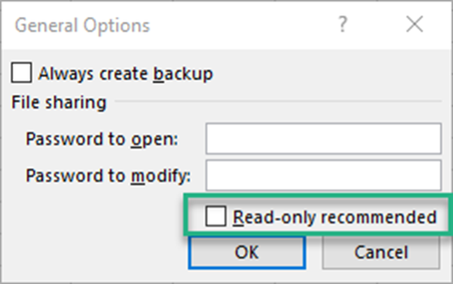 Uncheck the Read Only from Excel Restriction.