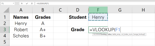 referring to the lookup value