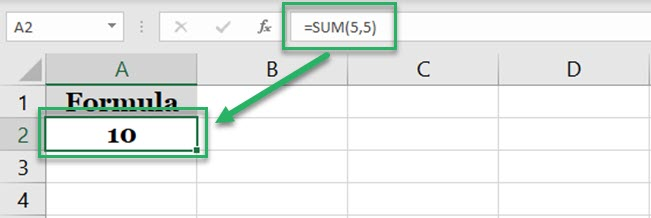 SUM adds values