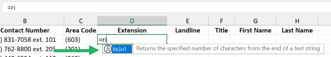 09 tab input suggested formula Use this technique to quickly find a function in Excel
