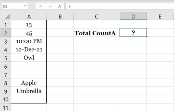 How to Use the COUNT function in Excel (and COUNTA)