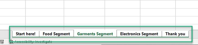 Grouped sheets in Excel