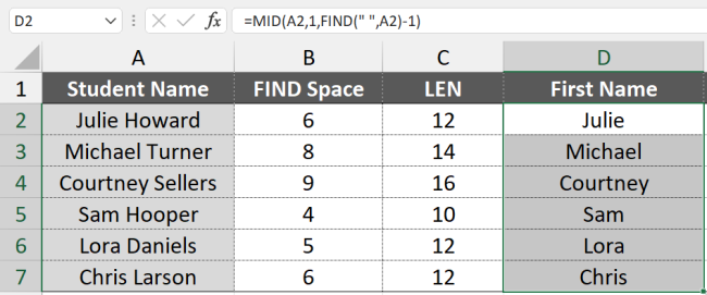 This formula works for any text string you need to grab the first word from