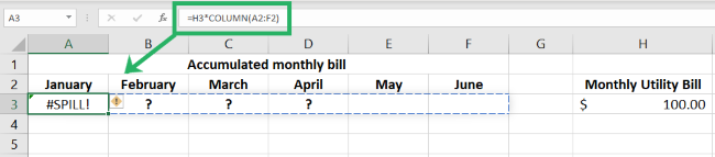 The #SPILL! error