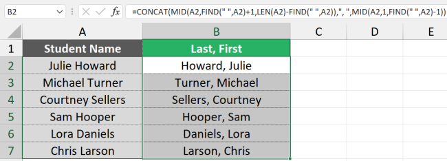 Helper columns are useful in building and testing long formulas