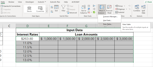 24 access data table Accessing data table in excel from Excel ribbon