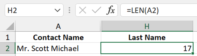 29 enter len function Hit Enter to get the length of the given text string