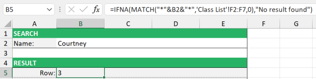 You will later use the resulting Row to retrieve the first and last name