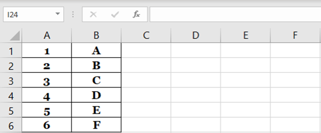 Data in Excel