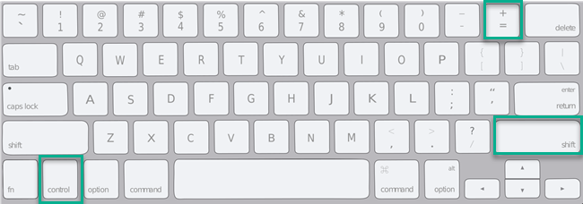 New column shortcut key