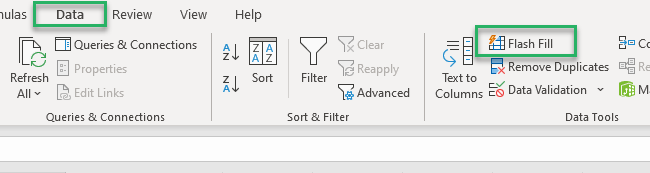 Select icon of flash fill.