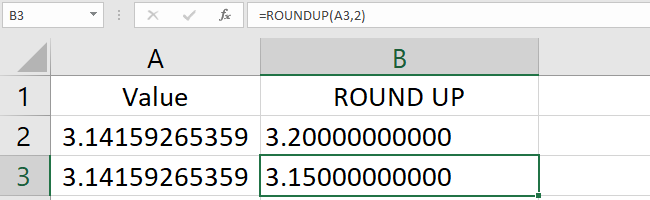 The second digit after the decimal point rounds up.