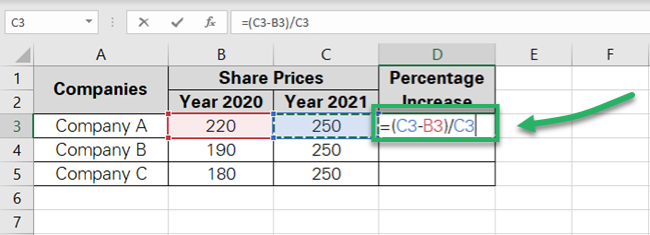 Increase percent formula