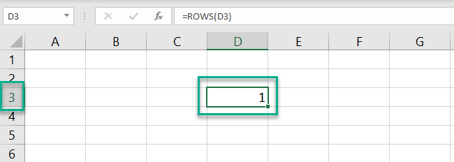 Using ROWS function returns the count of the rows. 