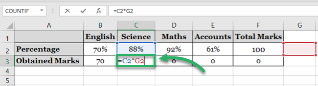 Move the formula across cells