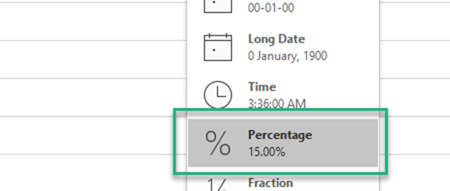 Percentage