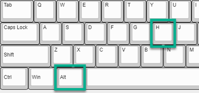 Fill color shortcut key