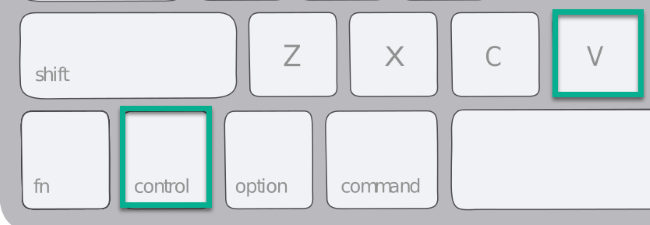 Paste keyboard shortcut