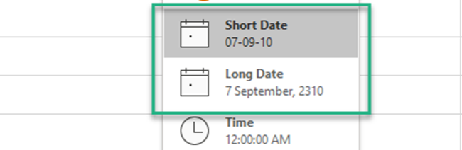 Date format in Excel