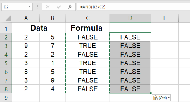 paste adapt formula Excel pastes and adapts the formula