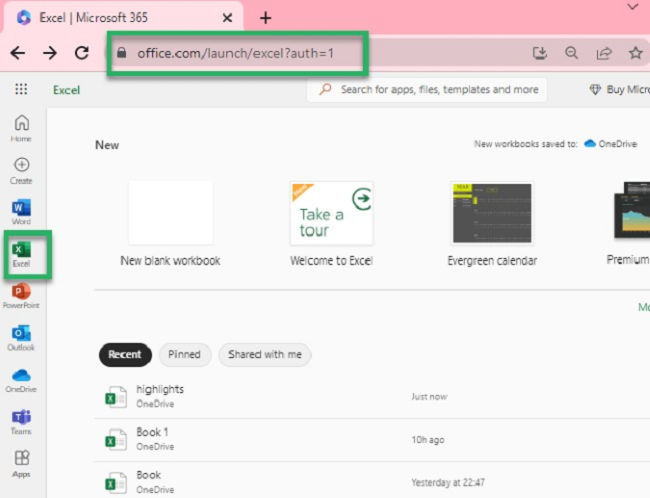 Excel online