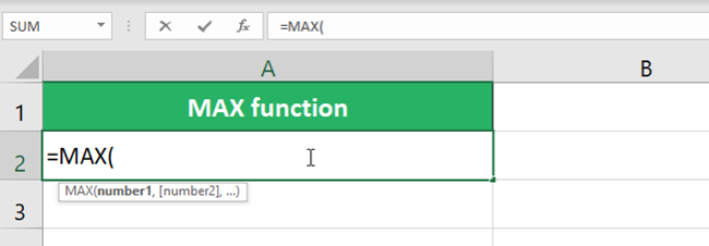 The Excel MAX function or MAX formula.