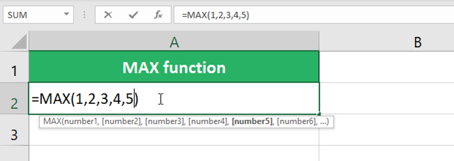 MAX function argument