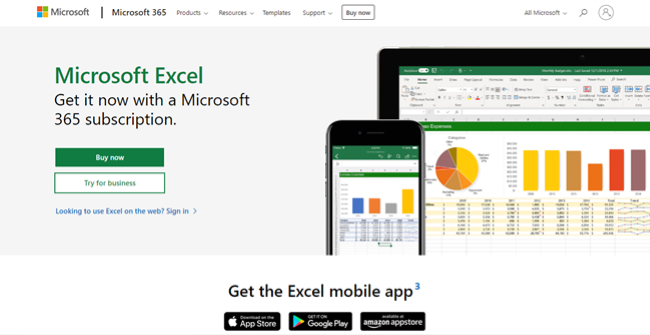 MS Excel application