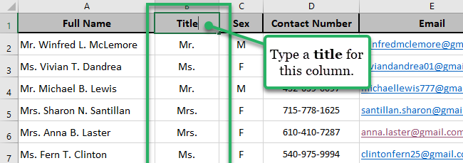 insert sheet columns