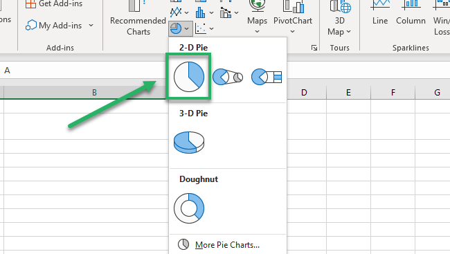  Select a 2D basic chart