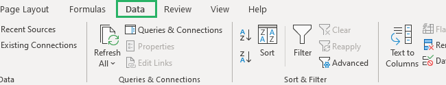 Data Tab in our downloadable excel template.