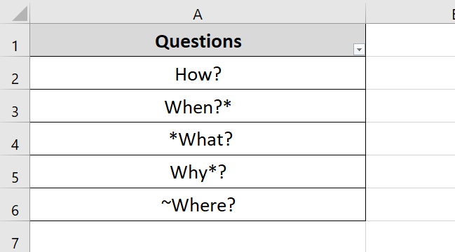 Data for tilde wildcard