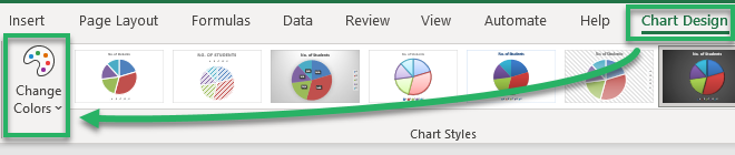 Pie chart color