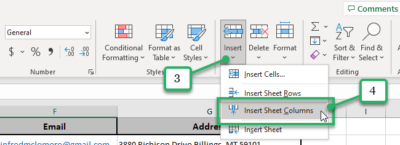 Excel Columns: How to Add or Insert a New Column Easily