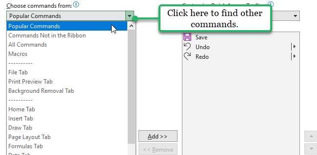 excel command frequently