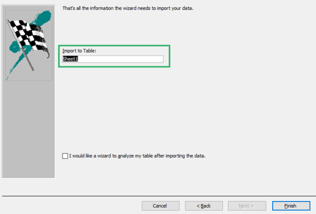 Selecting name of table