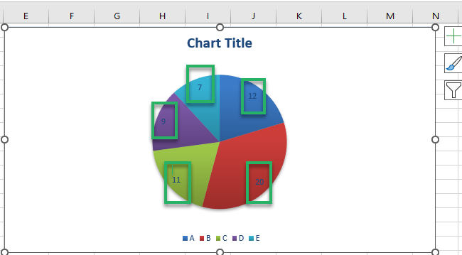 Adding data labels to your pie chart