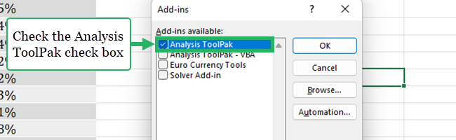 15 check analysis toolpak