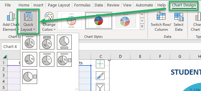 Change the pie chart style