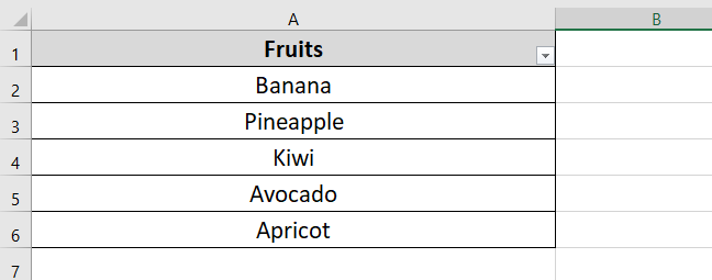 Data for COUNTIF