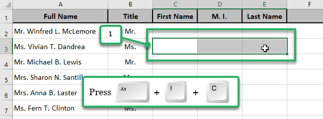 select cells