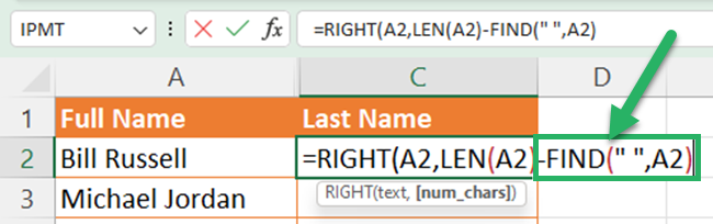 Last step to find number of characters in the last name