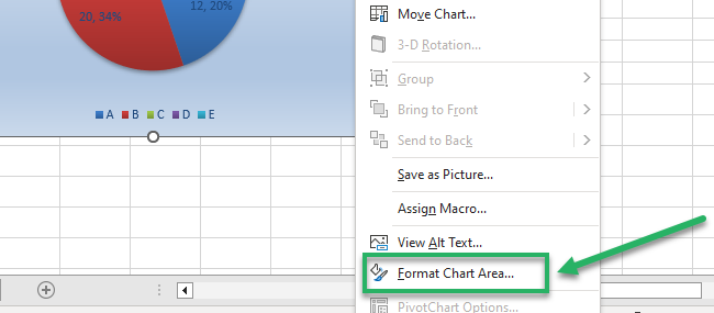 Chart area format