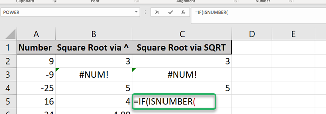 Adding of ISNUMBER to evaluate the cell data