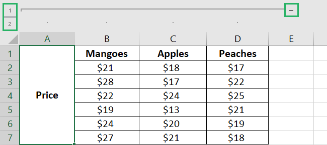 Column outline appears