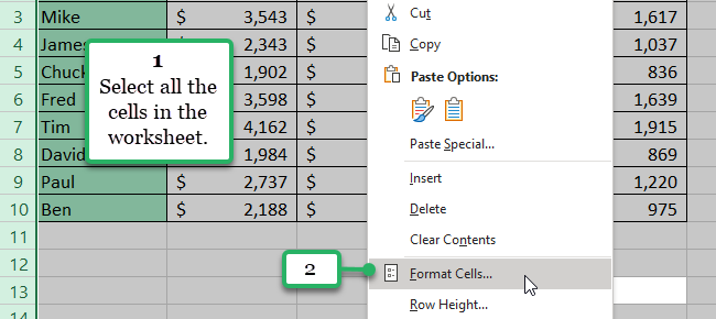how to lock cells in Excel