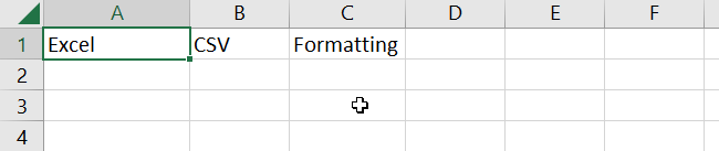 imported data in excel file