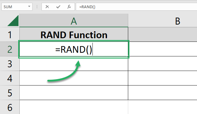 Excel random number generator function 